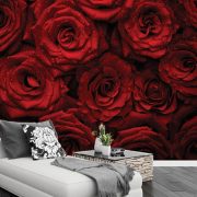 پوستر کاغذ دیواری سه بعدی طرح گل رز